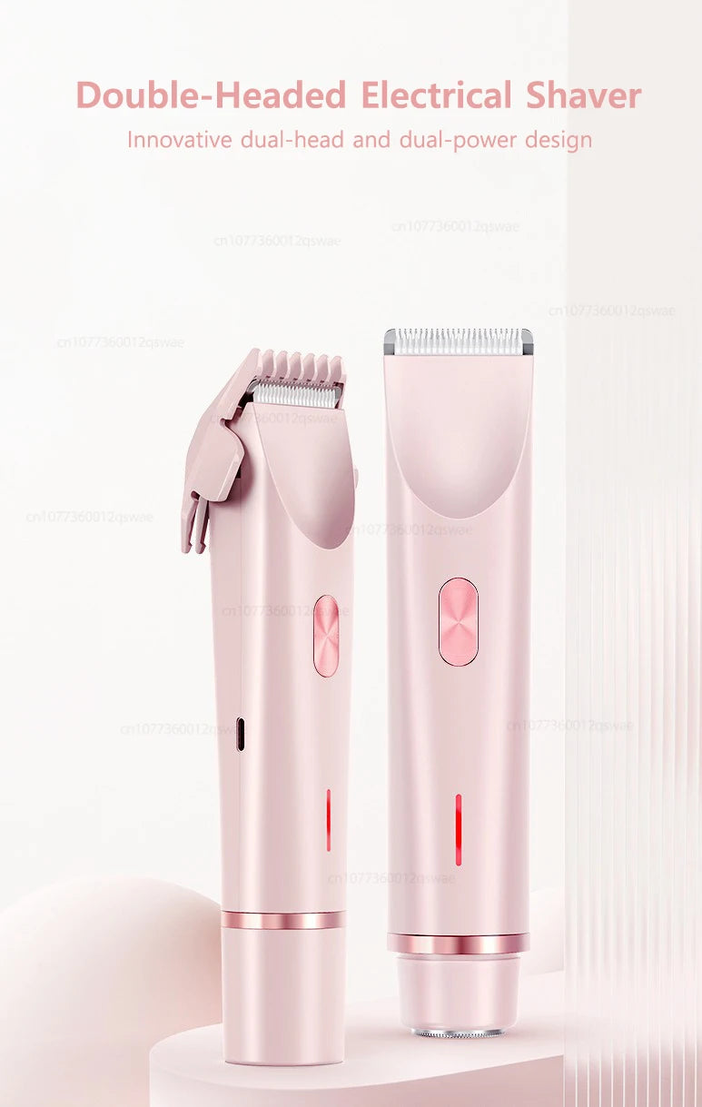 Women Electric Shaver – Dual Head Hair Removal Trimmer