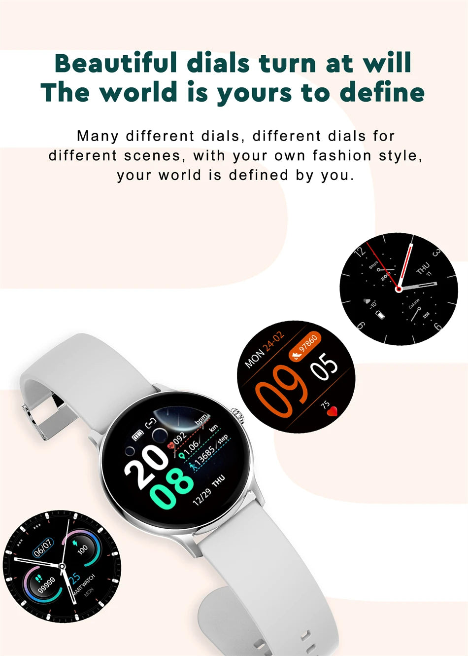 LIGE Women Smart Watch – Fitness Tracker & Heart Rate Monitor