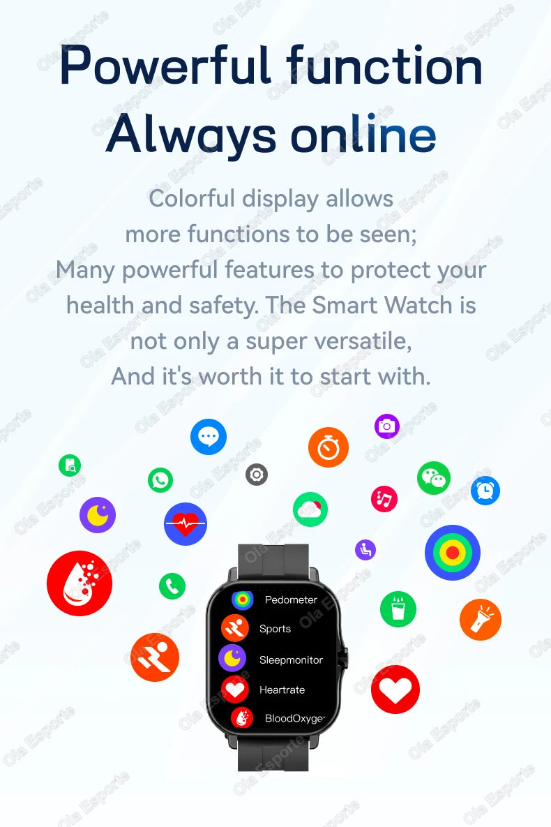 1.83″ Smart Watch – Full Touch Fitness Tracker with Bluetooth Call