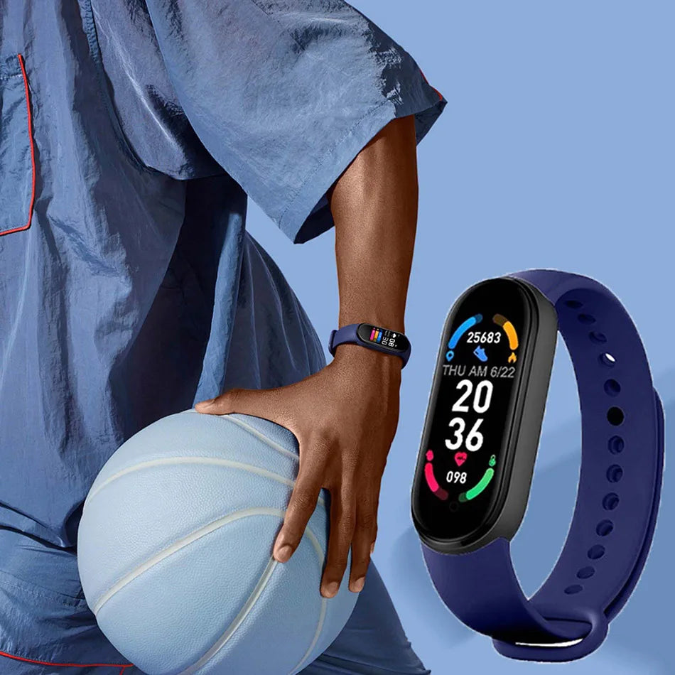 M6 Smart Watch – Fitness Bracelet with Heart Rate & BP Monitor