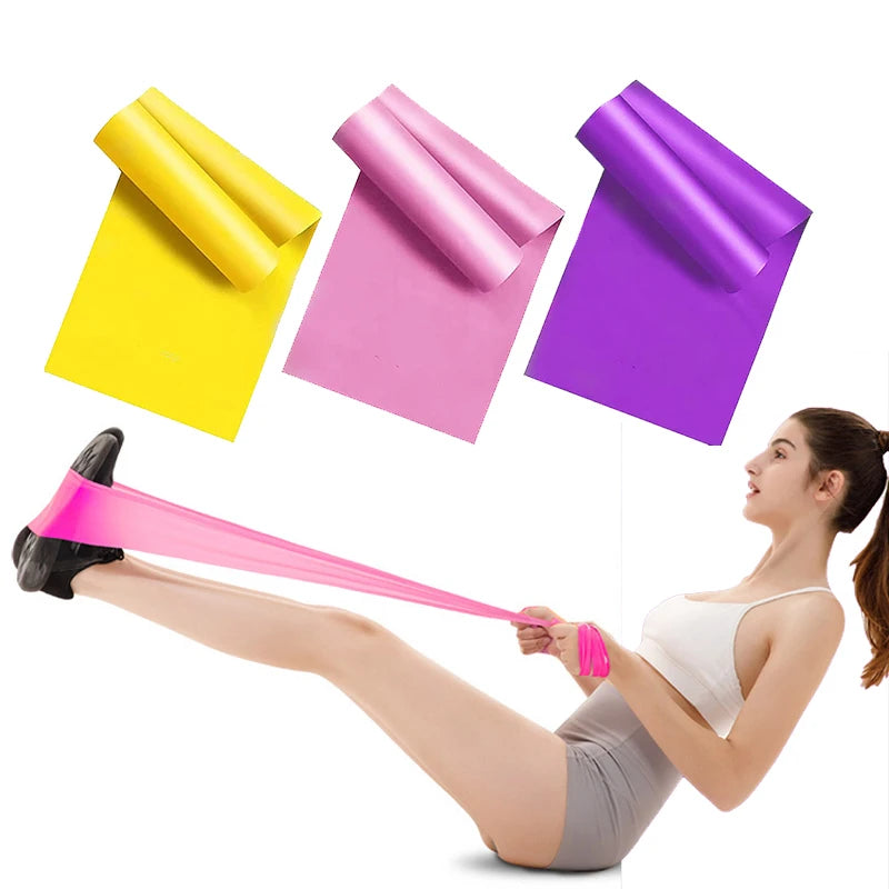 Yoga & Pilates Elastic Resistance Band – 150cm Natural Rubber Fitness Band