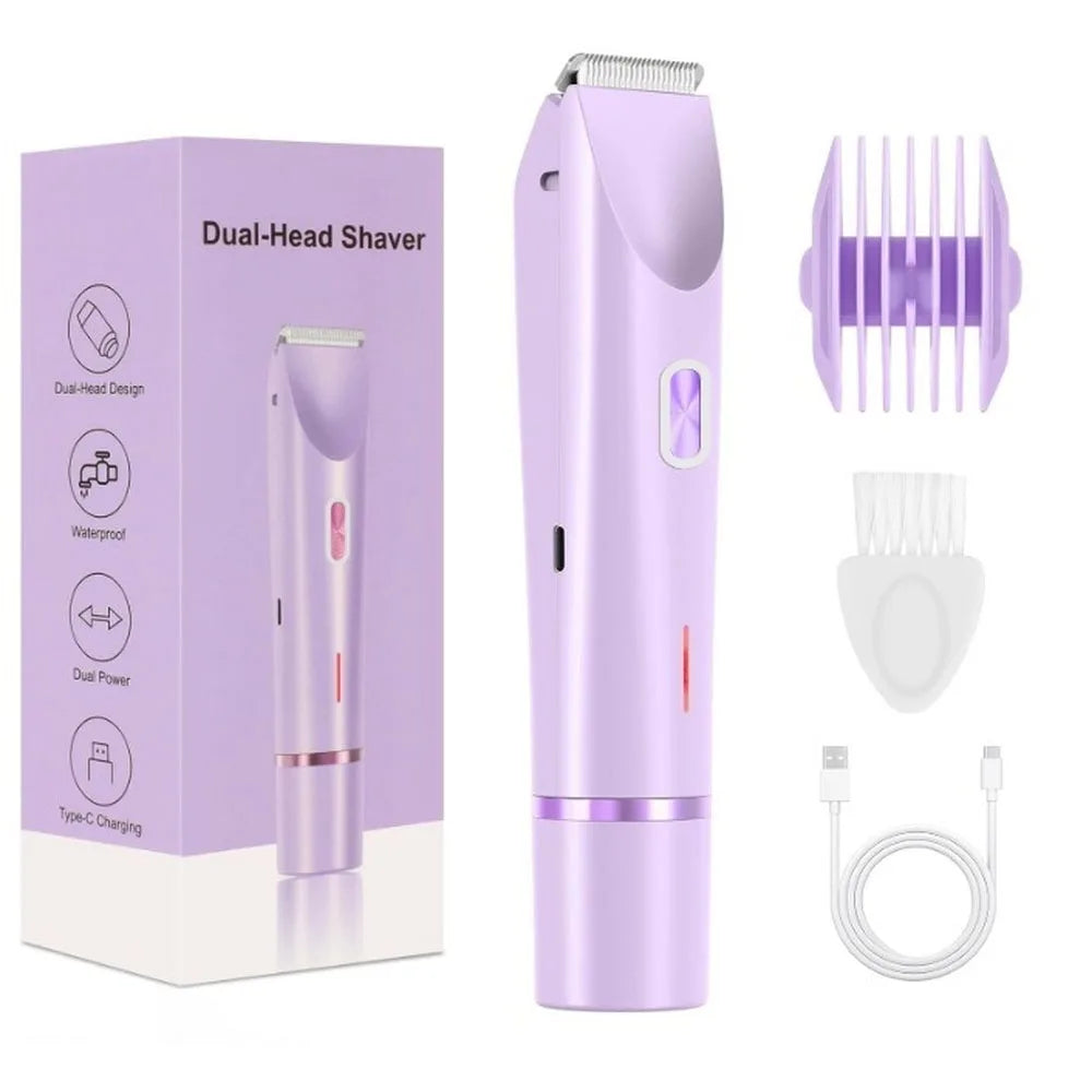 Women Electric Shaver – Dual Head Hair Removal Trimmer