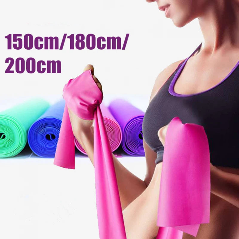 Yoga & Pilates Elastic Resistance Band – 150cm Natural Rubber Fitness Band