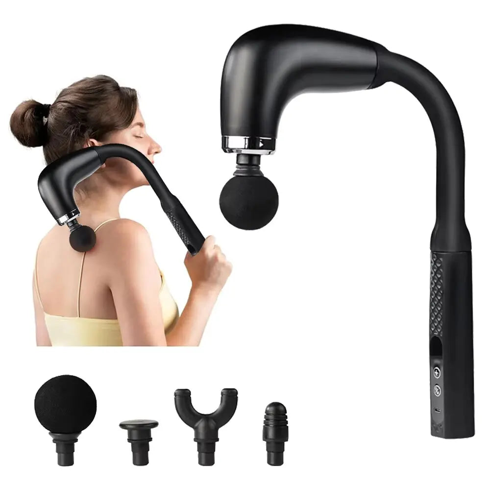 2025 Smart Curved Fascia Gun – Electric Handheld Massage Hammer
