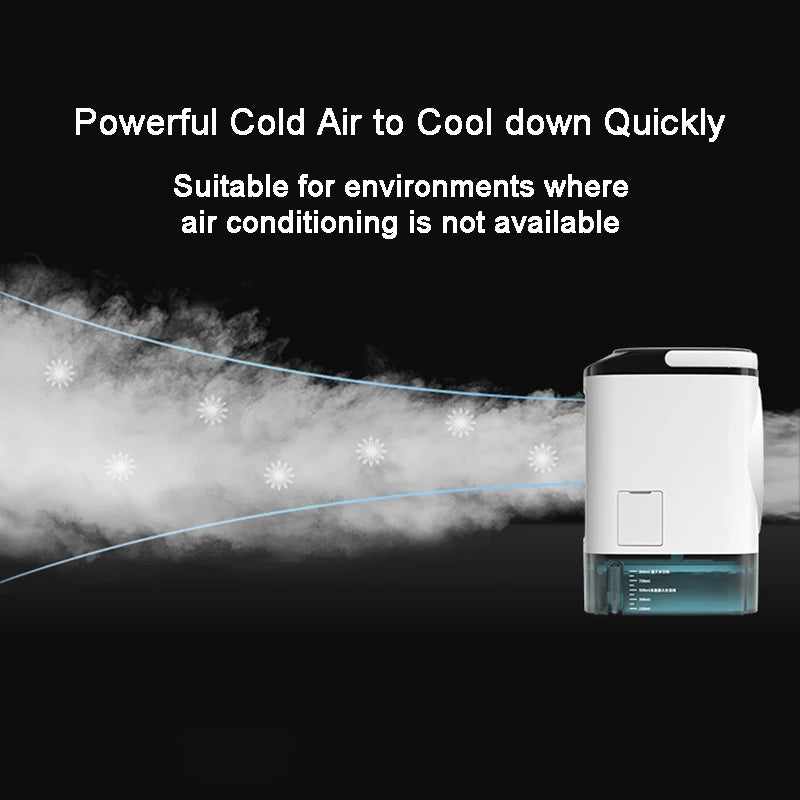 Desktop Portable Air Cooler – Ultrasonic Mist Fan with Night Light