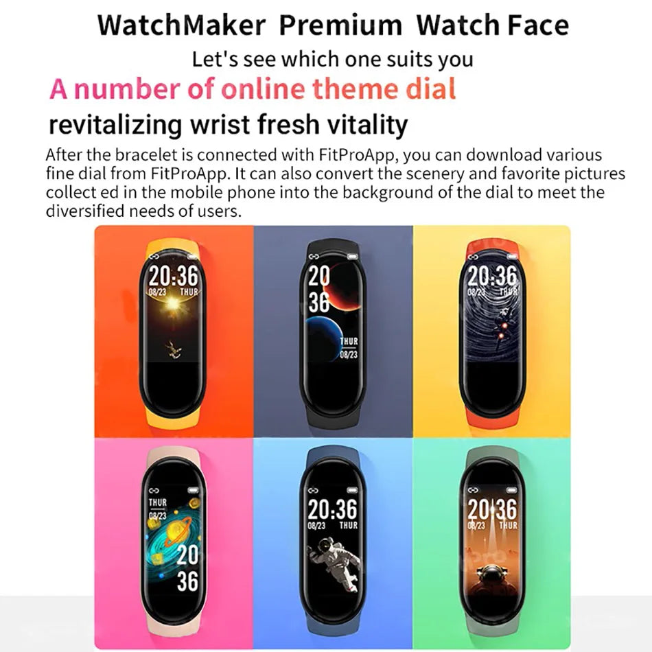 M6 Smart Watch – Fitness Bracelet with Heart Rate & BP Monitor