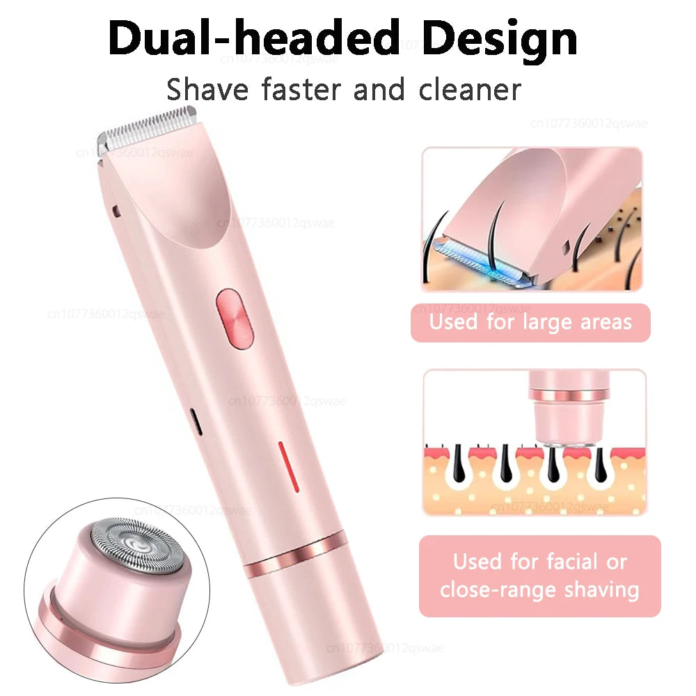 Women Electric Shaver – Dual Head Hair Removal Trimmer