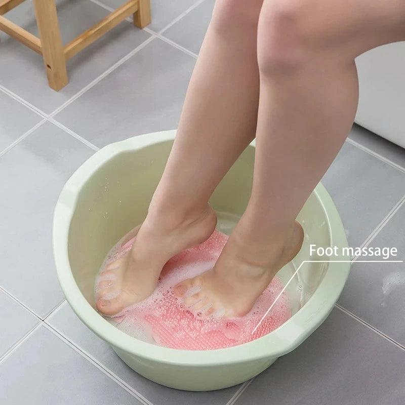 Exfoliating Foot & Back Scrubber – Anti-Slip Suction Shower Brush