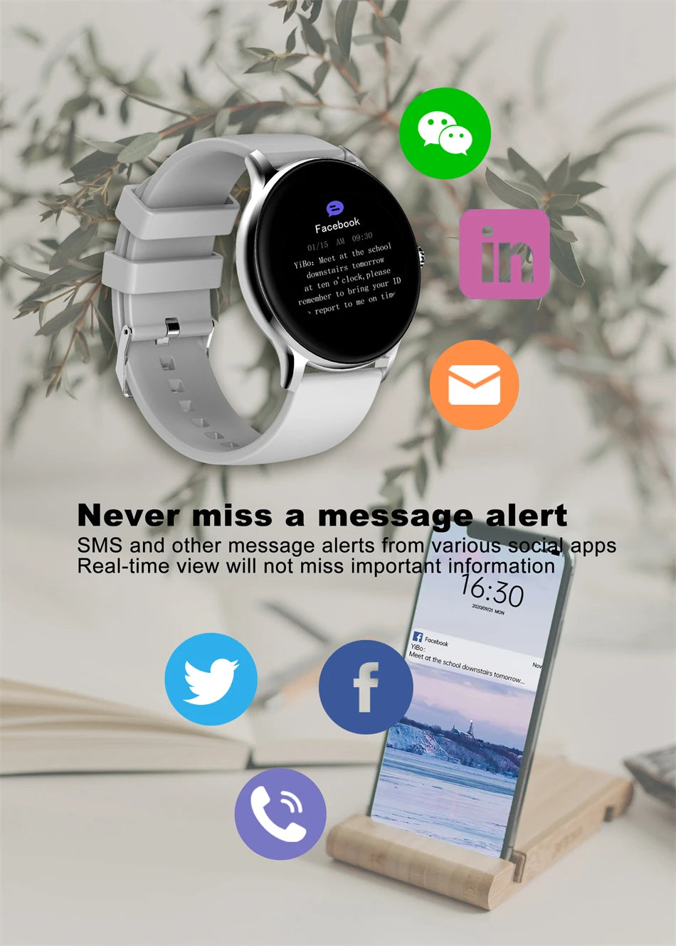 LIGE Women Smart Watch – Fitness Tracker & Heart Rate Monitor