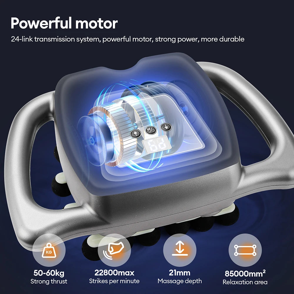 42-Heads Fascia Gun High-Frequency Vibration Body Massage Gun Back and Waist Massager Neck Shoulder Massager Muscle masajeador