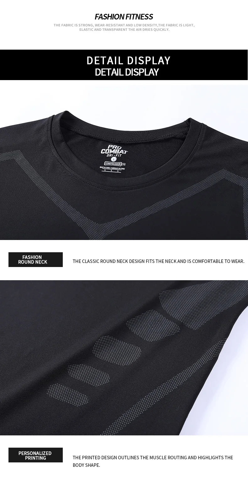 Men’s Quick-Dry Long Sleeve Sports Top – Tight Fit Training Shirt
