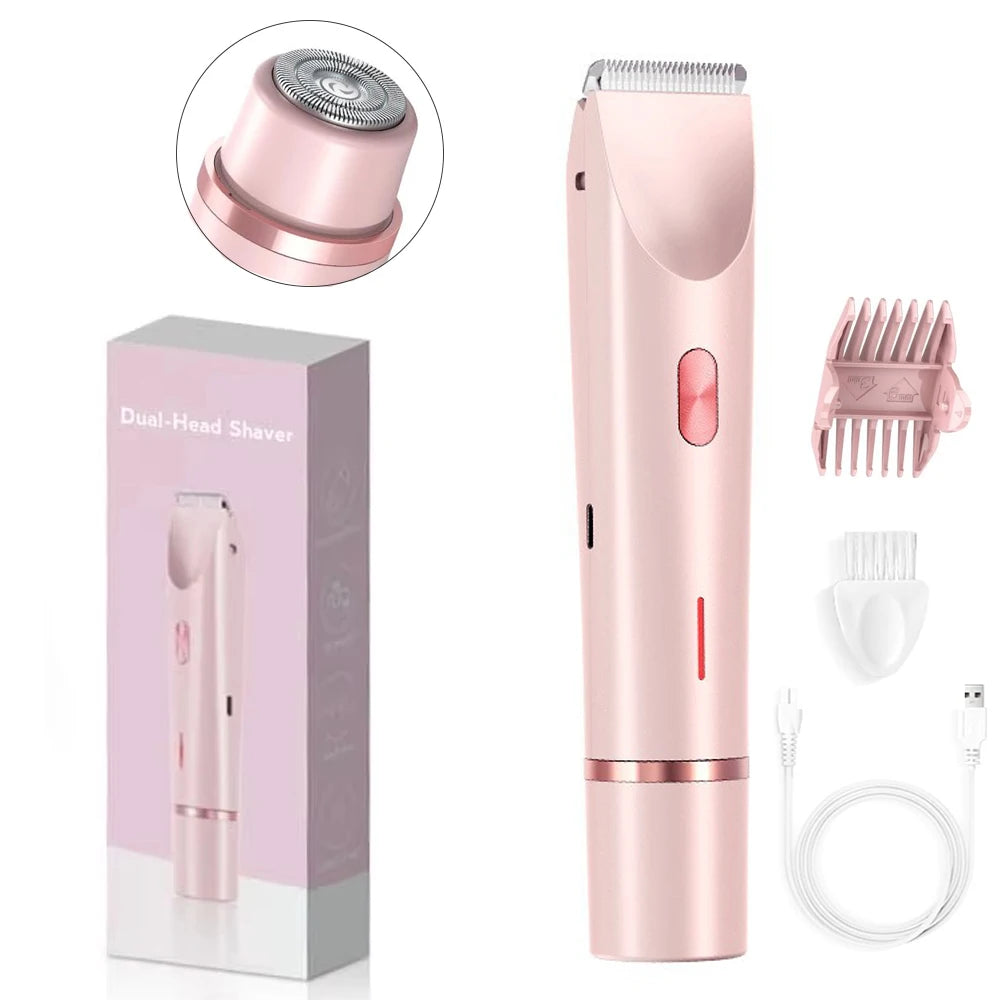 Women Electric Shaver – Dual Head Hair Removal Trimmer