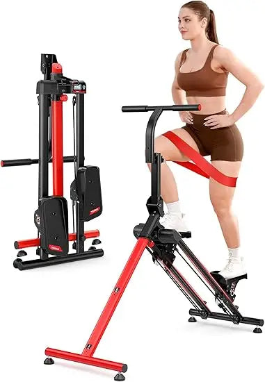 Home Fitness Stair Stepper with Adjustable Levels and Ski Simulation Workout Modes