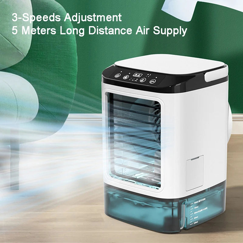 Desktop Portable Air Cooler – Ultrasonic Mist Fan with Night Light
