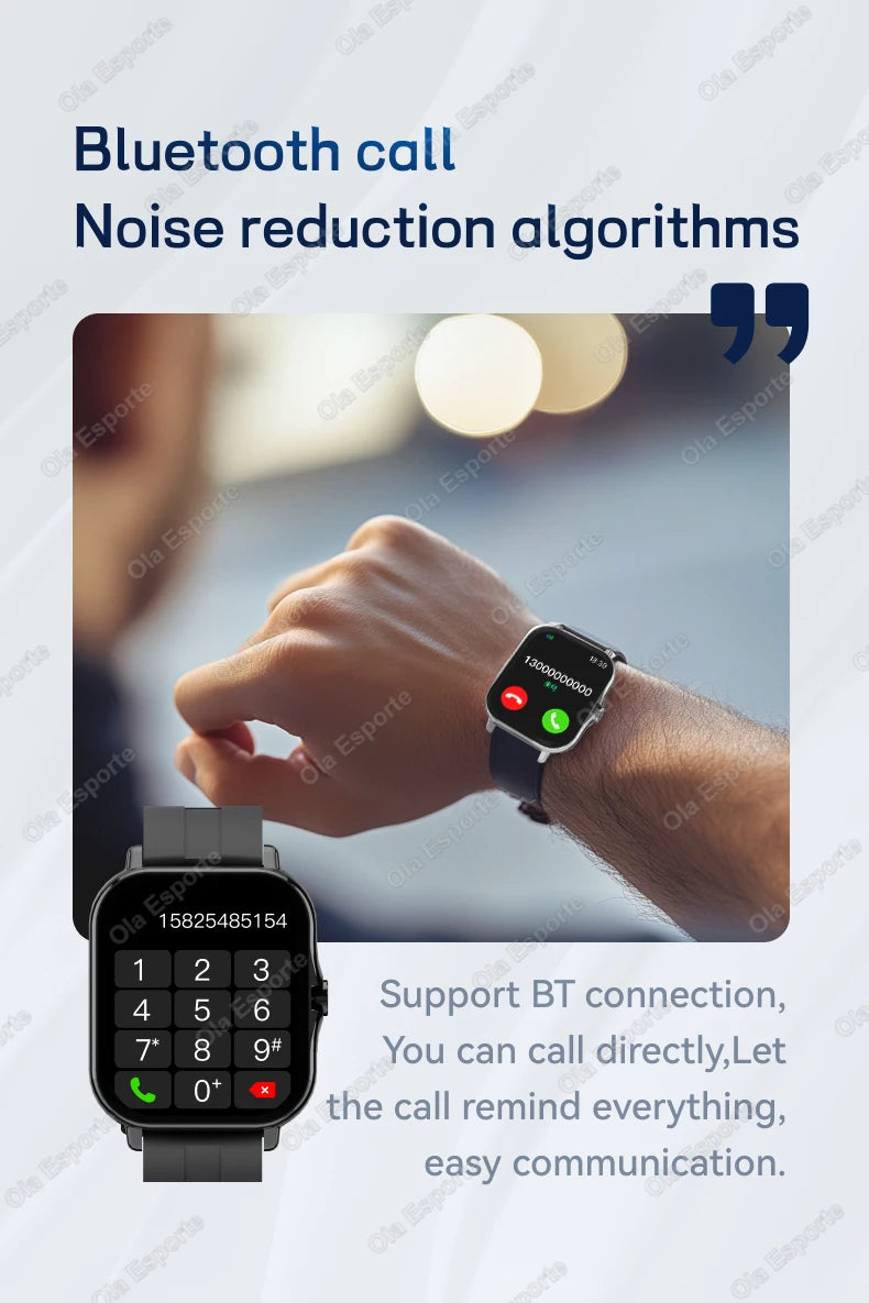 1.83″ Smart Watch – Full Touch Fitness Tracker with Bluetooth Call