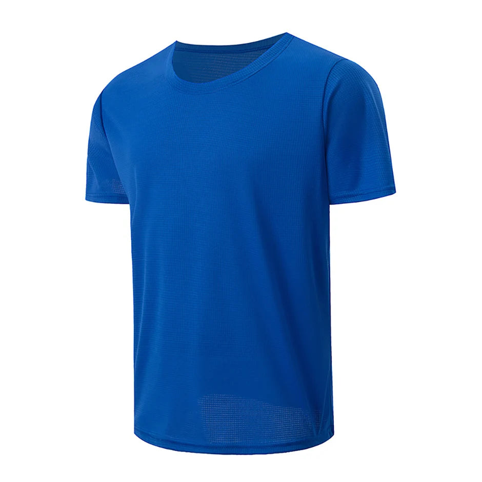 1/5 Pcs Men's Solid Color Waffle Sports Short Sleeve Fitness Running Jogging Base Clothes Joker Comfort License Training Shirt