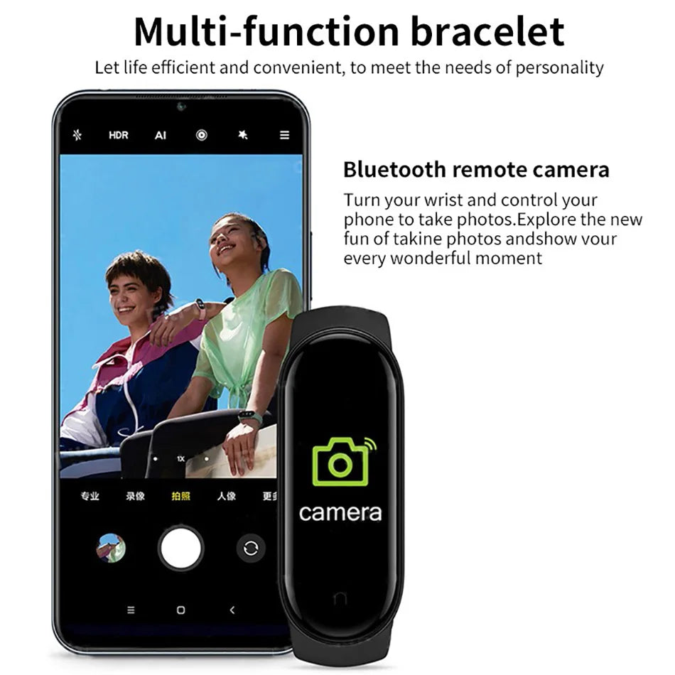 M6 Smart Watch – Fitness Bracelet with Heart Rate & BP Monitor