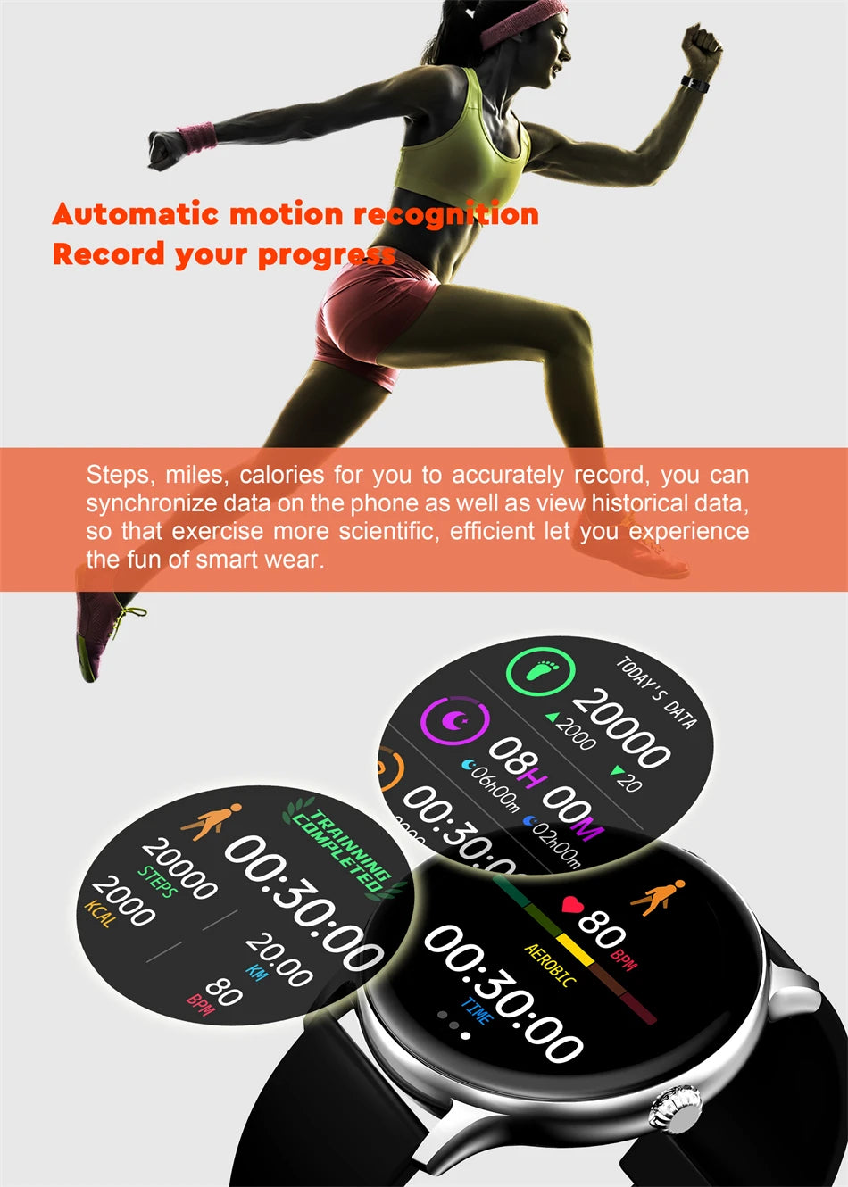 LIGE Women Smart Watch – Fitness Tracker & Heart Rate Monitor