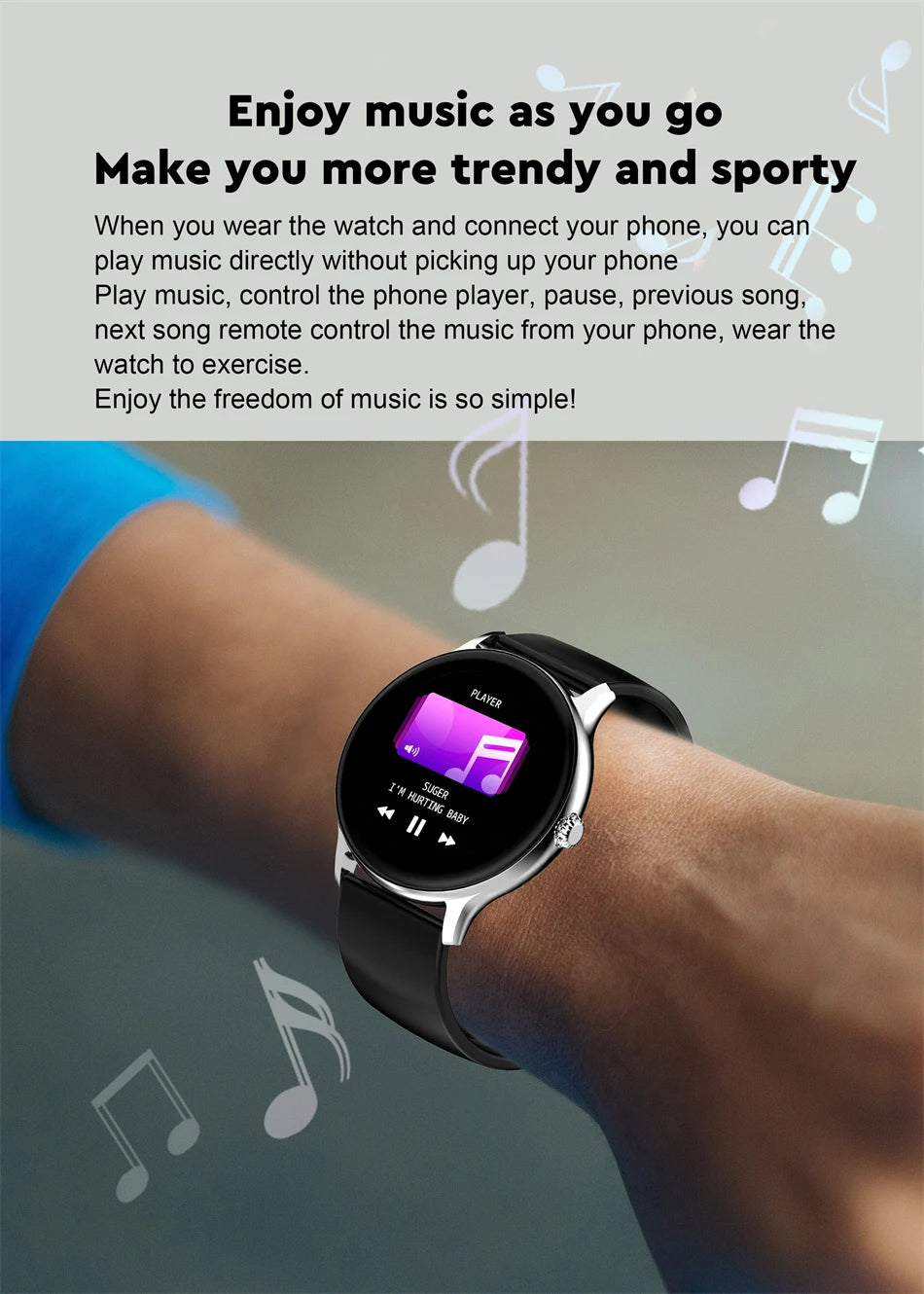 LIGE Women Smart Watch – Fitness Tracker & Heart Rate Monitor