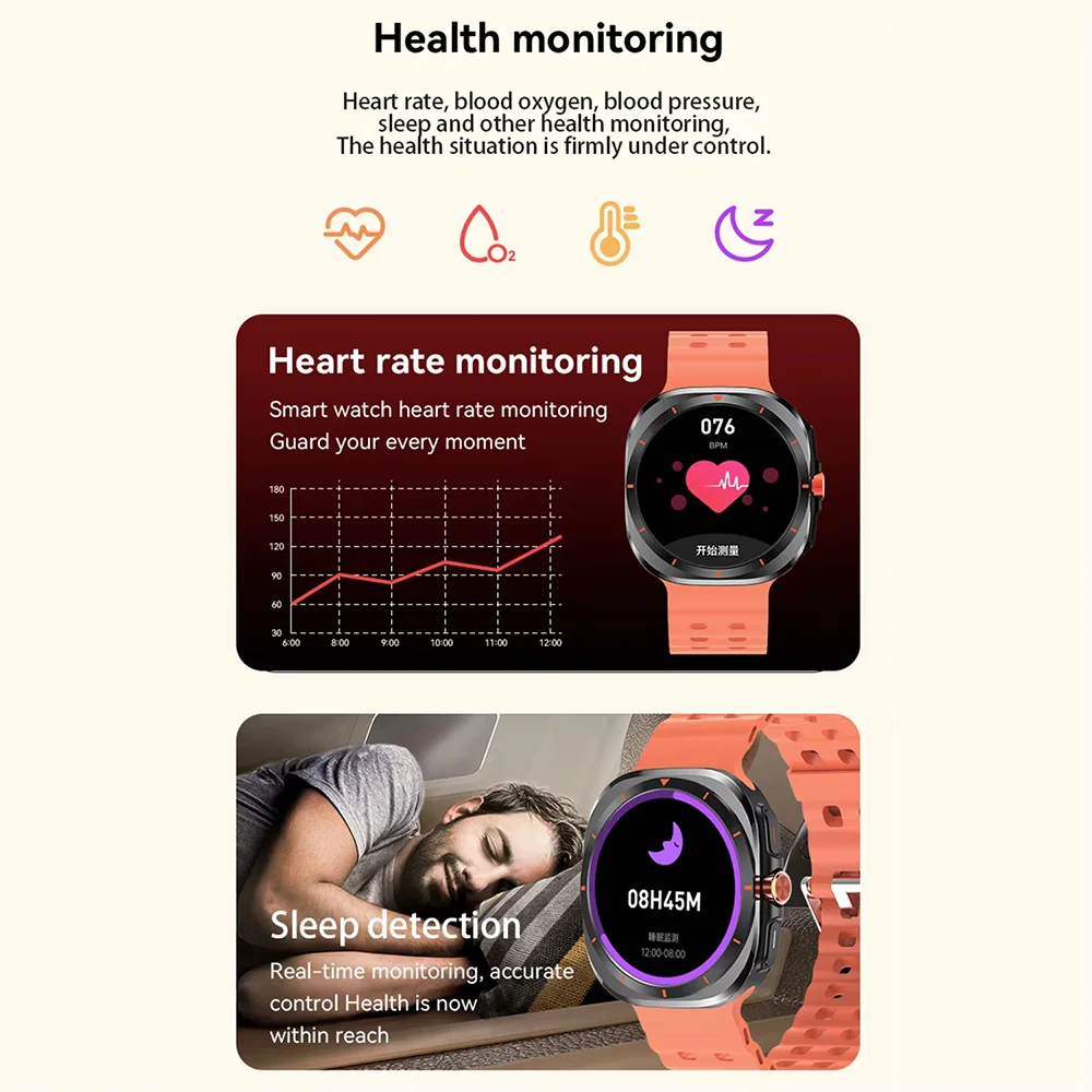 G.L Wear 2025 New Men's Smart Watch 1.52 Inch Bluetooth Talk Sports Fitness Pedometer Woman Smart Watch