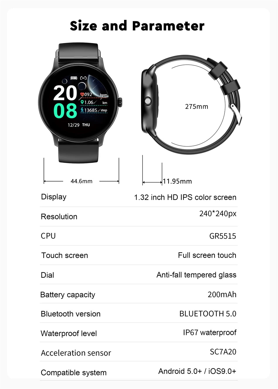 LIGE Women Smart Watch – Fitness Tracker & Heart Rate Monitor