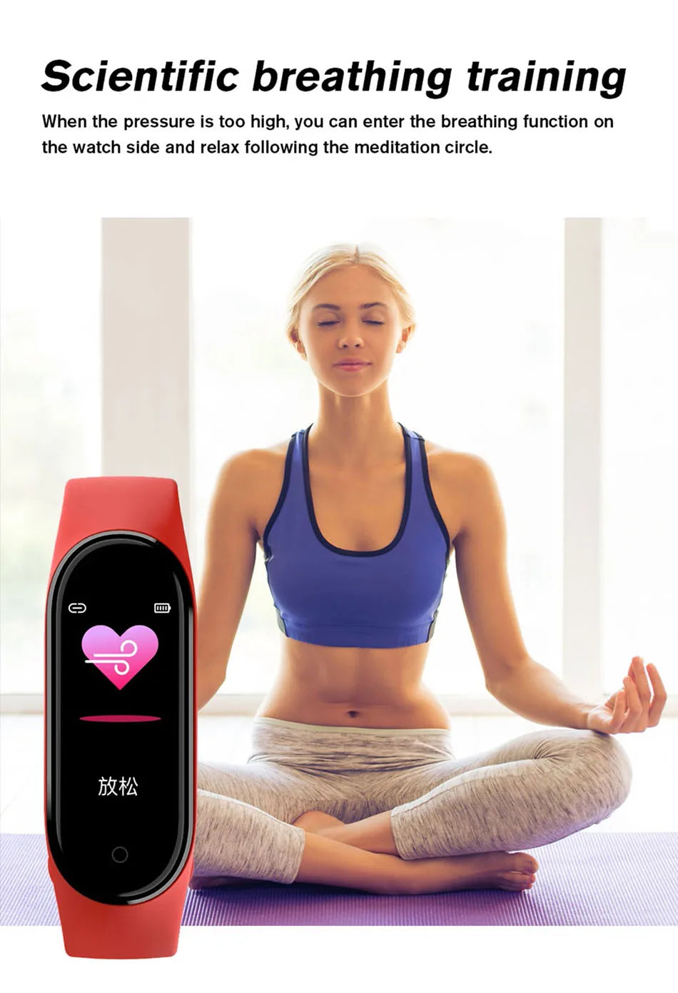 M6 Smart Watch – Fitness Bracelet with Heart Rate & BP Monitor