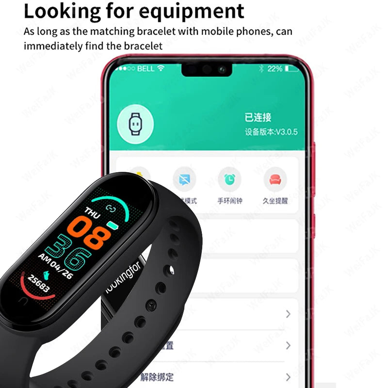 M6 Smart Watch – Fitness Bracelet with Heart Rate & BP Monitor