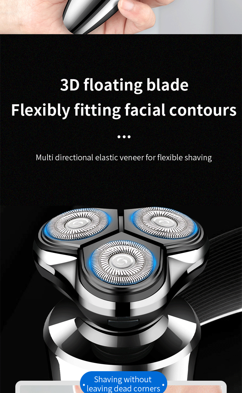 Rechargeable 3D Floating Electric Shaver for Men
