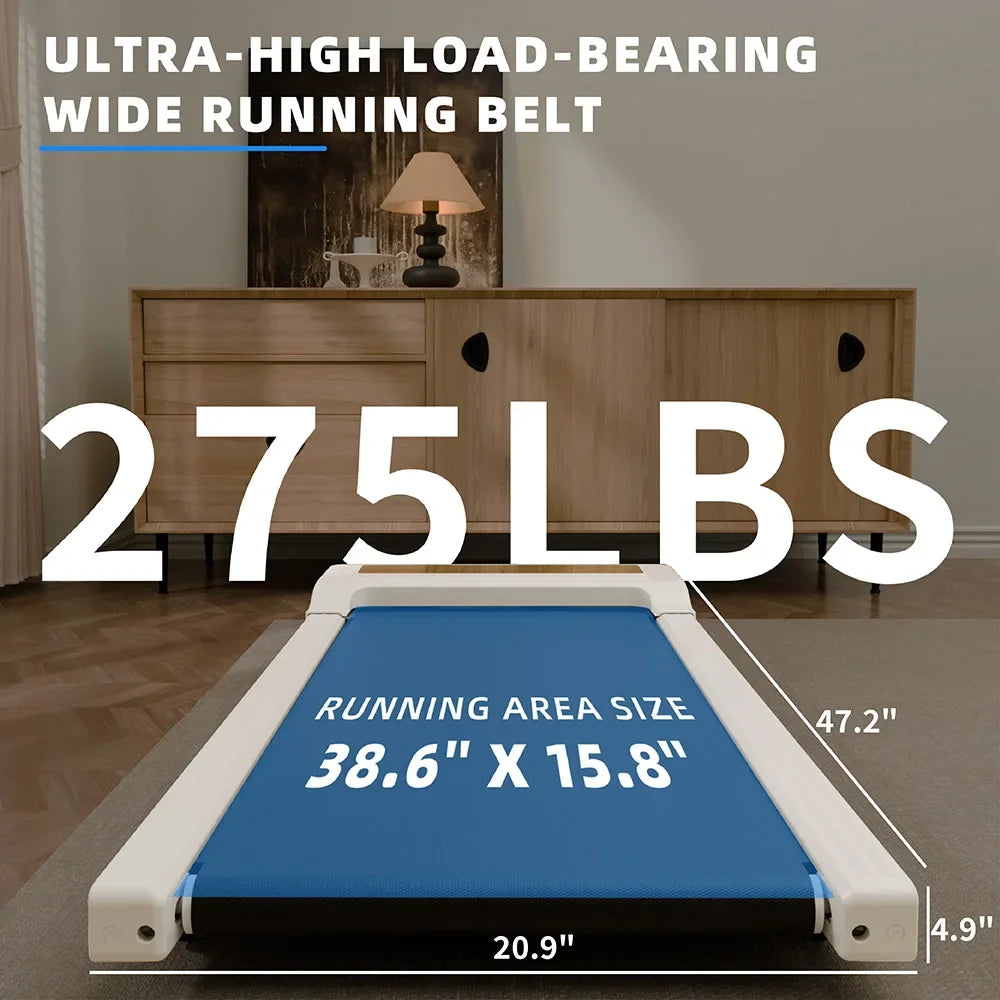 High-Efficiency Brushless Motor Treadmills with LED Display and Countdown Modes, Supports 275lbs Capacity,Ideal for Home Fitness