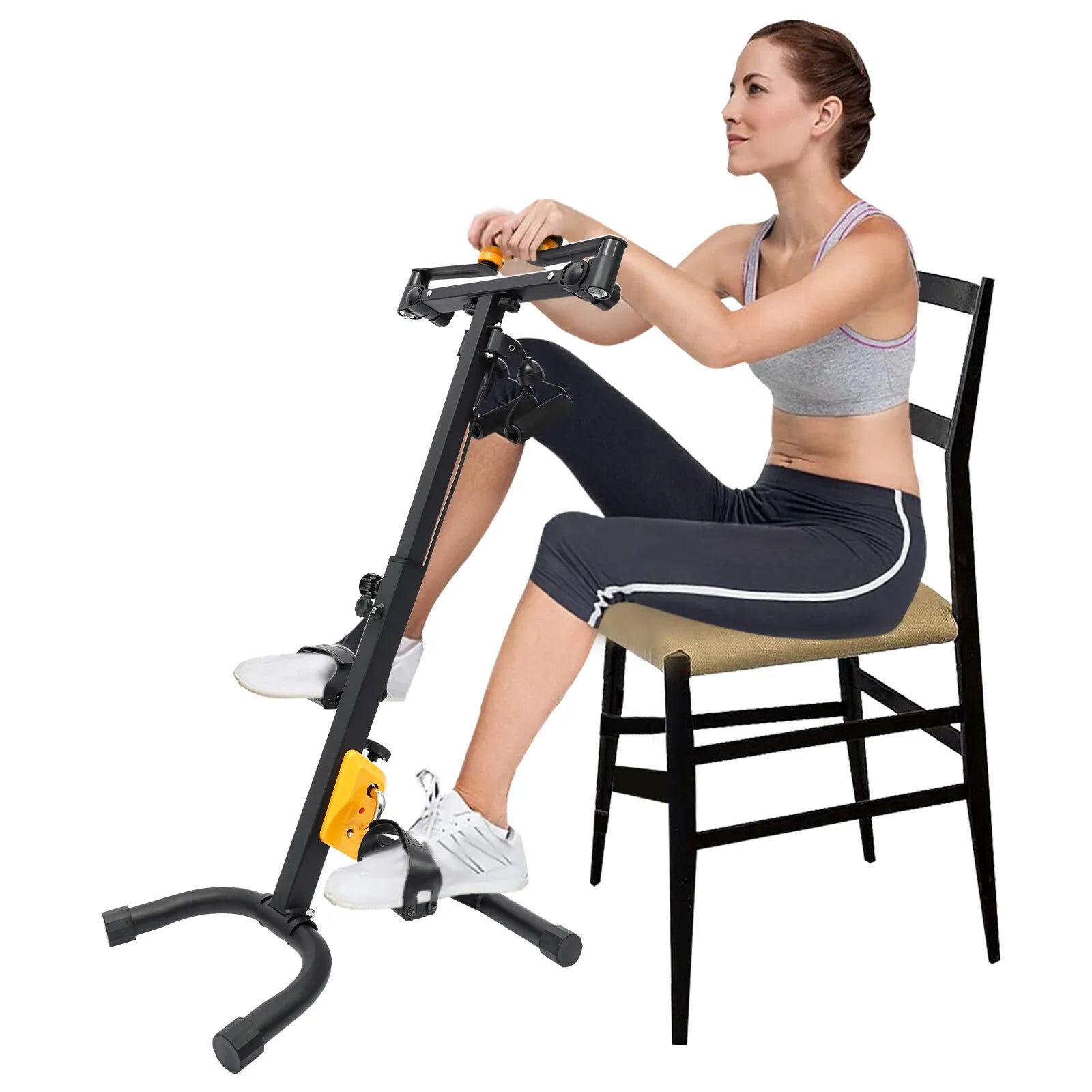 Foldable Pedal Exerciser Bike for Seniors for Total Body Home Foldable Adustable Rehab Fitness Equipment for Elderly