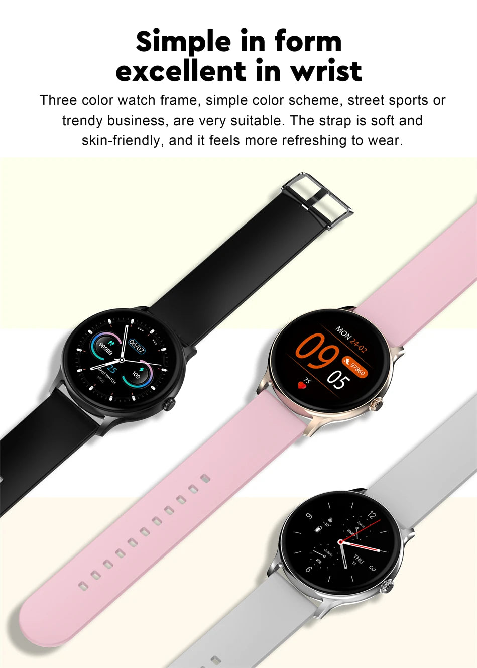 LIGE Women Smart Watch – Fitness Tracker & Heart Rate Monitor