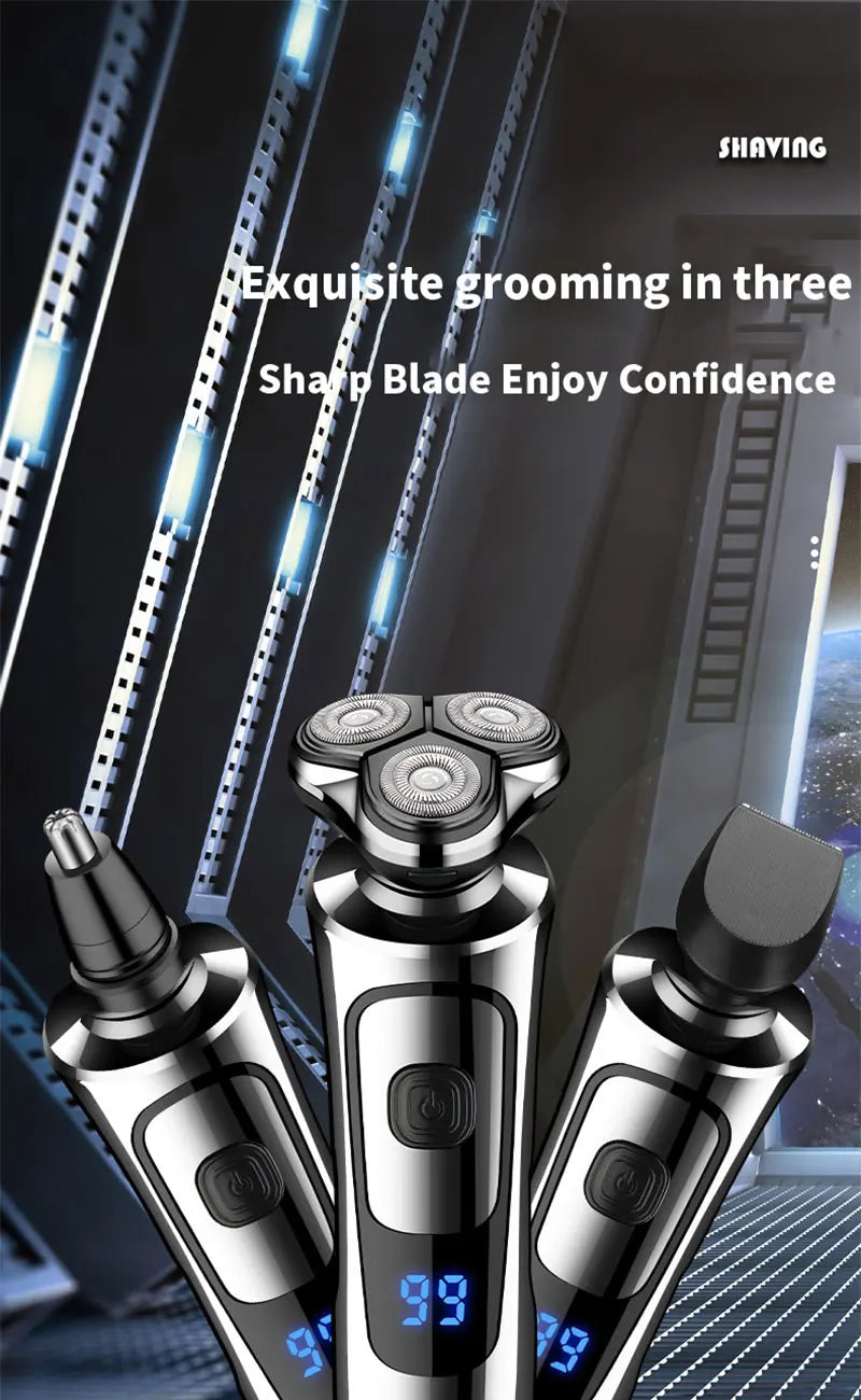 Rechargeable 3D Floating Electric Shaver for Men