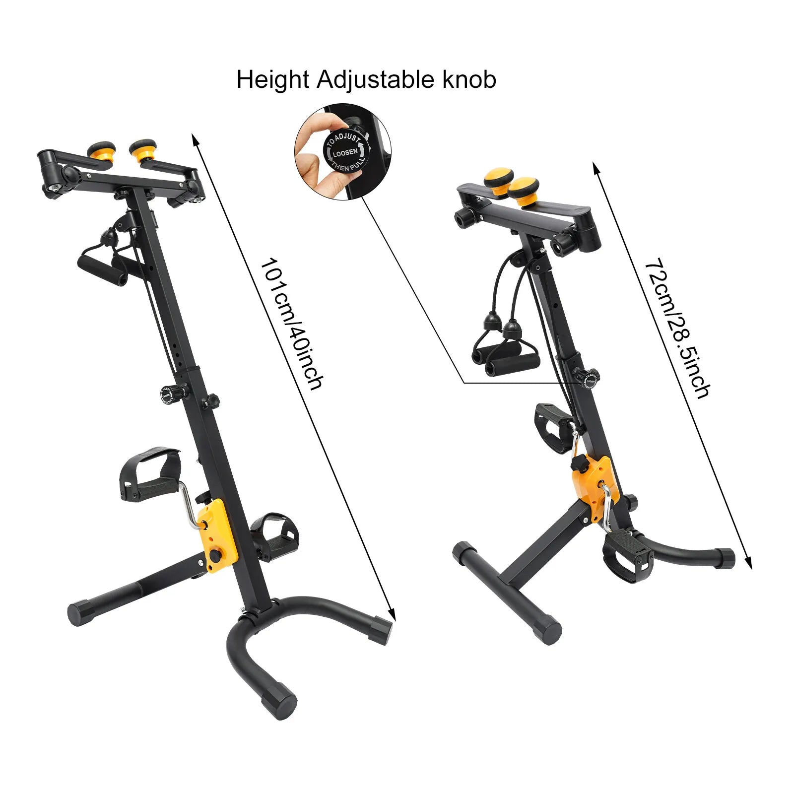 Foldable Pedal Exerciser Bike for Seniors for Total Body Home Foldable Adustable Rehab Fitness Equipment for Elderly