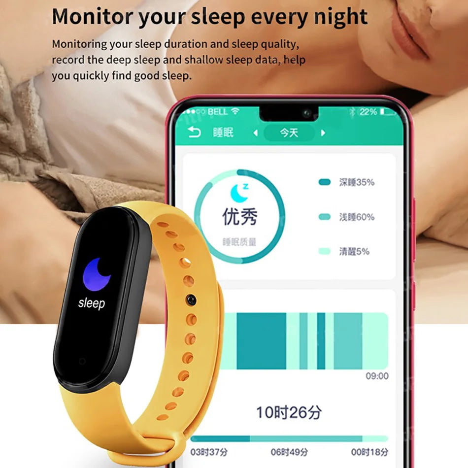 M6 Smart Watch – Fitness Bracelet with Heart Rate & BP Monitor